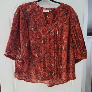 Anthropology Maeve fall blouse 2x